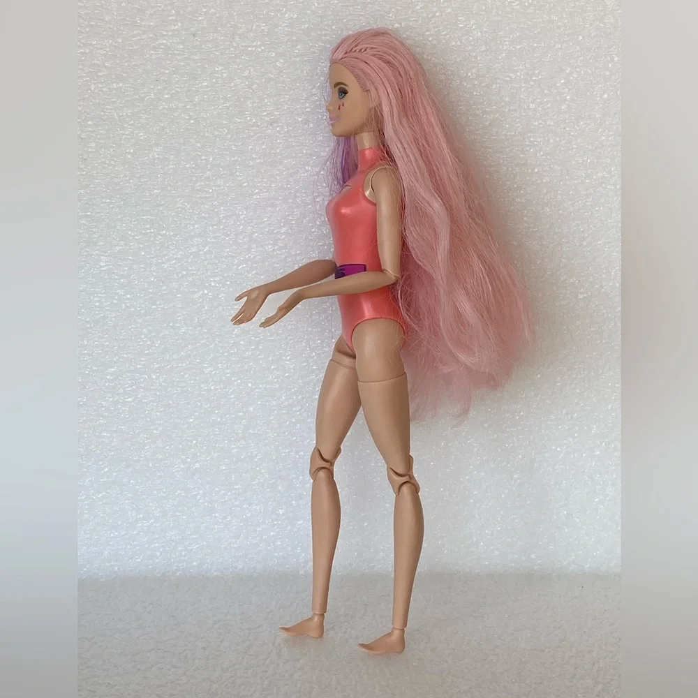 Barbie Pop Reveal Bubble Tea Series Doll with Pink Hair, Made To Move HTJ22